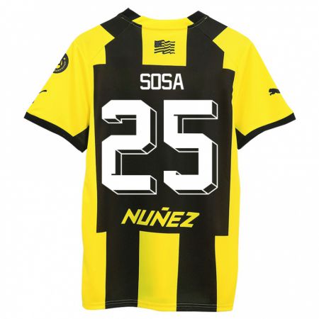 Kandiny Niño Camiseta Ignacio Sosa #25 Amarillo Negro 1ª Equipación 2023/24 La Camisa México