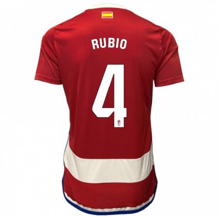 Kandiny Niño Camiseta Miguel Rubio #4 Rojo 1ª Equipación 2023/24 La Camisa México