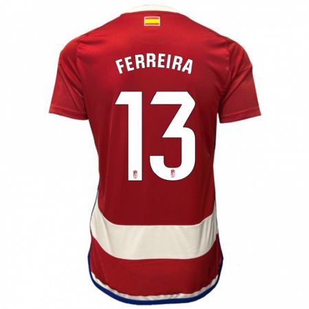 Kandiny Niño Camiseta André Ferreira #13 Rojo 1ª Equipación 2023/24 La Camisa