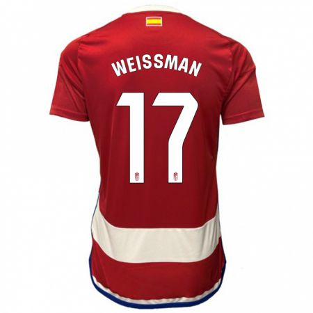 Kandiny Bambino Maglia Shon Weissman #17 Rosso Kit Gara Home 2023/24 Maglietta