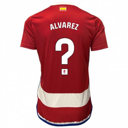 Kandiny Bambino Maglia Rubén Álvarez #0 Rosso Kit Gara Home 2023/24 Maglietta