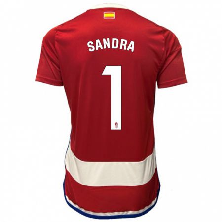 Kandiny Bambino Maglia Sandra #1 Rosso Kit Gara Home 2023/24 Maglietta