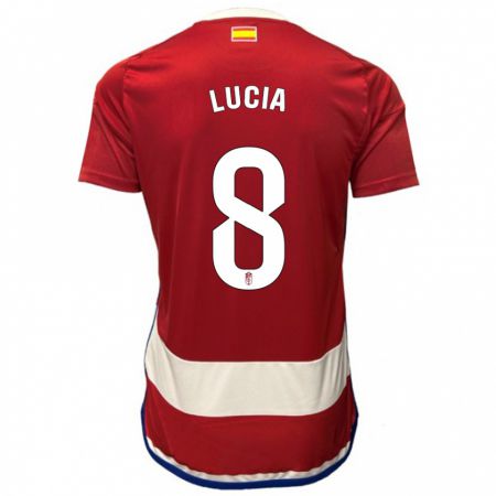 Kandiny Bambino Maglia Lucía Martínez #8 Rosso Kit Gara Home 2023/24 Maglietta