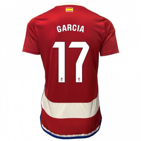 Kandiny Bambino Maglia Naima García #17 Rosso Kit Gara Home 2023/24 Maglietta