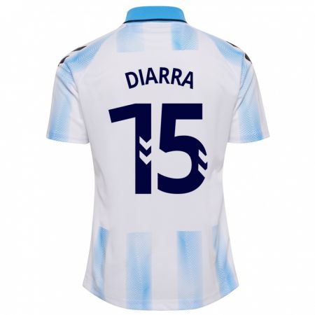 Kandiny Niño Camiseta Moussa Diarra #15 Blanco Azul 1ª Equipación 2023/24 La Camisa México