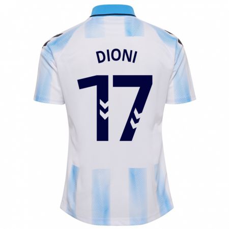 Kandiny Bambino Maglia Dioni #17 Bianco Blu Kit Gara Home 2023/24 Maglietta