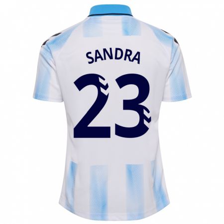 Kandiny Bambino Maglia Sandra #23 Bianco Blu Kit Gara Home 2023/24 Maglietta