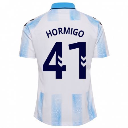 Kandiny Bambino Maglia Cintia Hormigo #41 Bianco Blu Kit Gara Home 2023/24 Maglietta