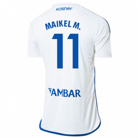 Kandiny Bambino Maglia Maikel Mesa #11 Bianco Kit Gara Home 2023/24 Maglietta