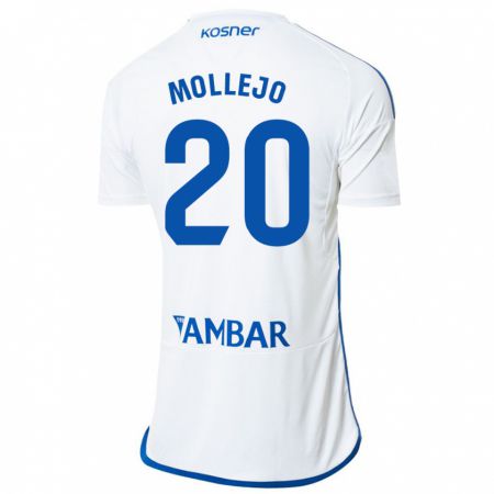 Kandiny Bambino Maglia Víctor Mollejo #20 Bianco Kit Gara Home 2023/24 Maglietta