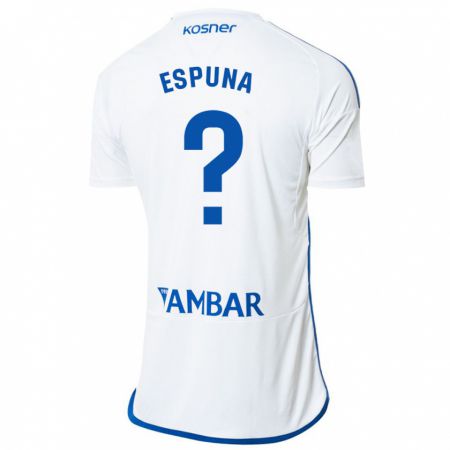 Kandiny Bambino Maglia Nico Espuña #0 Bianco Kit Gara Home 2023/24 Maglietta