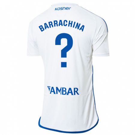 Kandiny Bambino Maglia Hugo Barrachina #0 Bianco Kit Gara Home 2023/24 Maglietta