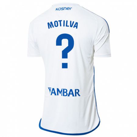 Kandiny Bambino Maglia Adrián Motilva #0 Bianco Kit Gara Home 2023/24 Maglietta