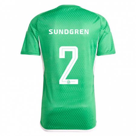 Kandiny Bambino Maglia Daniel Sundgren #2 Bianco Blu Kit Gara Home 2023/24 Maglietta