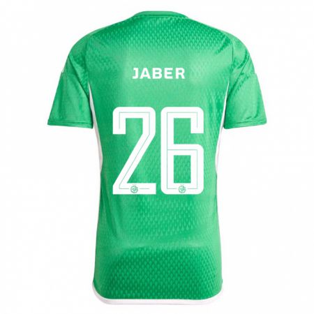 Kandiny Bambino Maglia Mahmoud Jaber #26 Bianco Blu Kit Gara Home 2023/24 Maglietta