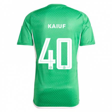 Kandiny Bambino Maglia Sharif Kaiuf #40 Bianco Blu Kit Gara Home 2023/24 Maglietta