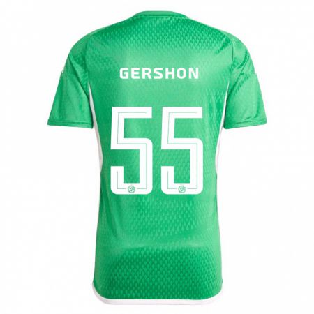 Kandiny Bambino Maglia Rami Gershon #55 Bianco Blu Kit Gara Home 2023/24 Maglietta