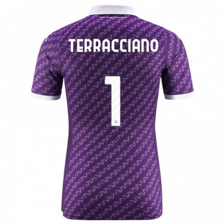 Kandiny Kinder Pietro Terracciano #1 Violett Heimtrikot Trikot 2023/24 T-Shirt Österreich