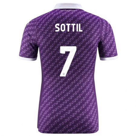 Kandiny Kinder Riccardo Sottil #7 Violett Heimtrikot Trikot 2023/24 T-Shirt Österreich