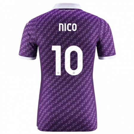 Kandiny Bambino Maglia Nicolás González #10 Viola Kit Gara Home 2023/24 Maglietta