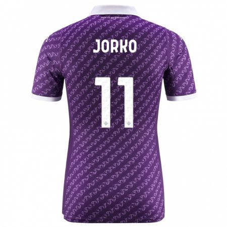 Kandiny Bambino Maglia Jonathan Ikoné #11 Viola Kit Gara Home 2023/24 Maglietta