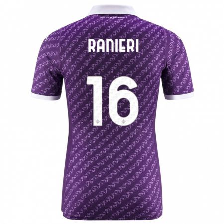 Kandiny Kinderen Luca Ranieri #16 Viooltje Thuisshirt Thuistenue 2023/24 T-Shirt België