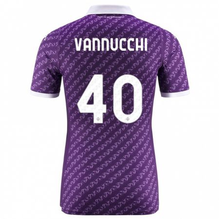 Kandiny Kinder Tommaso Vannucchi #40 Violett Heimtrikot Trikot 2023/24 T-Shirt Österreich