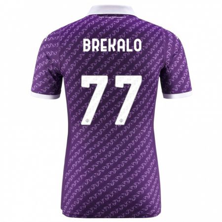 Kandiny Kinderen Josip Brekalo #77 Viooltje Thuisshirt Thuistenue 2023/24 T-Shirt België