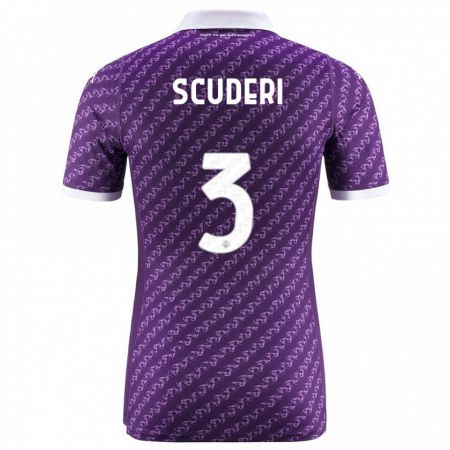 Kandiny Kinder Giulio Scuderi #3 Violett Heimtrikot Trikot 2023/24 T-Shirt Österreich