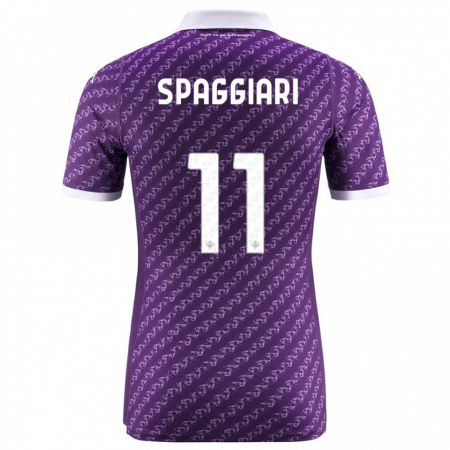 Kandiny Bambino Maglia Riccardo Spaggiari #11 Viola Kit Gara Home 2023/24 Maglietta