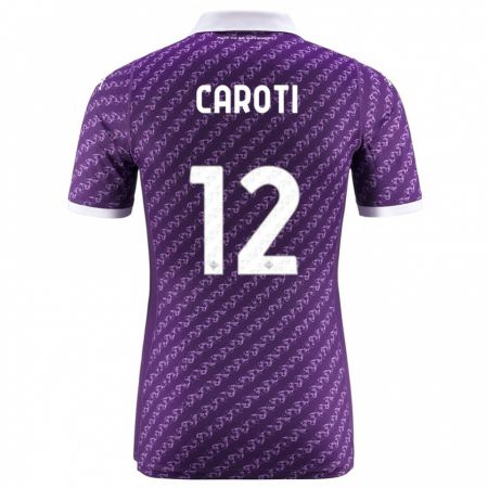 Kandiny Kinderen Filippo Caroti #12 Viooltje Thuisshirt Thuistenue 2023/24 T-Shirt België