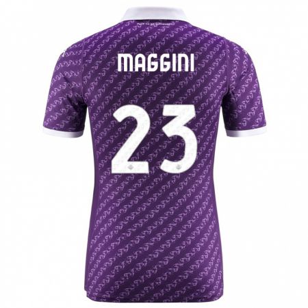 Kandiny Kinder Filippo Maggini #23 Violett Heimtrikot Trikot 2023/24 T-Shirt Österreich