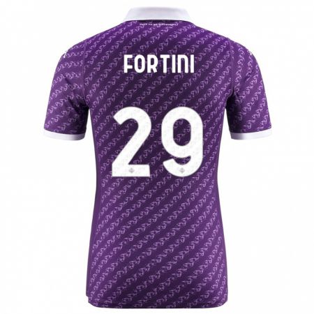 Kandiny Bambino Maglia Niccolò Fortini #29 Viola Kit Gara Home 2023/24 Maglietta