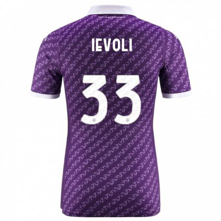 Kandiny Kinder Mattia Ievoli #33 Violett Heimtrikot Trikot 2023/24 T-Shirt Österreich