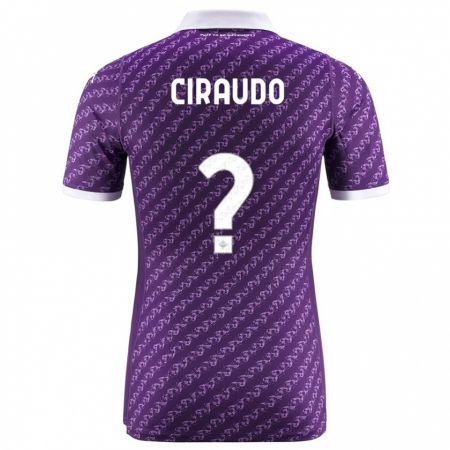 Kandiny Bambino Maglia Alessio Ciraudo #0 Viola Kit Gara Home 2023/24 Maglietta