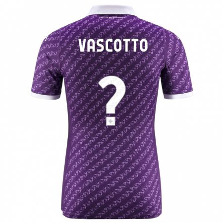 Kandiny Kinder Edoardo Vascotto #0 Violett Heimtrikot Trikot 2023/24 T-Shirt Österreich