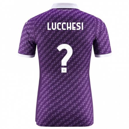 Kandiny Bambino Maglia Andrea Lucchesi #0 Viola Kit Gara Home 2023/24 Maglietta