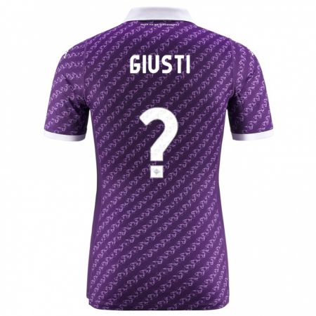 Kandiny Bambino Maglia Edoardo Giusti #0 Viola Kit Gara Home 2023/24 Maglietta