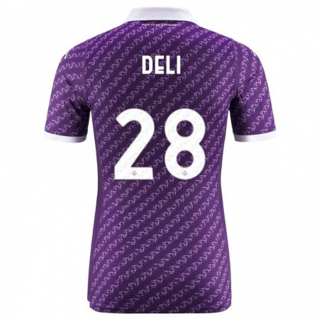 Kandiny Bambino Maglia Lapo Deli #28 Viola Kit Gara Home 2023/24 Maglietta