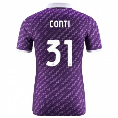 Kandiny Bambino Maglia Gabriele Conti #31 Viola Kit Gara Home 2023/24 Maglietta