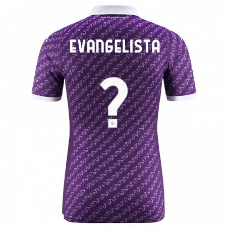 Kandiny Bambino Maglia Carlo Evangelista #0 Viola Kit Gara Home 2023/24 Maglietta