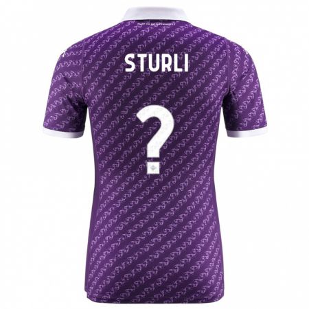 Kandiny Bambino Maglia Edoardo Sturli #0 Viola Kit Gara Home 2023/24 Maglietta