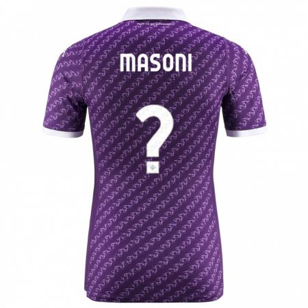 Kandiny Bambino Maglia Tommaso Masoni #0 Viola Kit Gara Home 2023/24 Maglietta