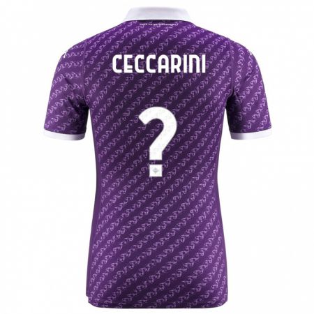 Kandiny Bambino Maglia Mattia Ceccarini #0 Viola Kit Gara Home 2023/24 Maglietta