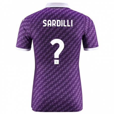 Kandiny Bambino Maglia Davide Sardilli #0 Viola Kit Gara Home 2023/24 Maglietta