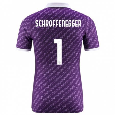 Kandiny Bambino Maglia Katja Schroffenegger #1 Viola Kit Gara Home 2023/24 Maglietta