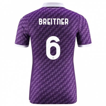 Kandiny Kinder Stephanie Breitner #6 Violett Heimtrikot Trikot 2023/24 T-Shirt Österreich