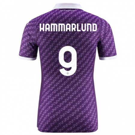 Kandiny Bambino Maglia Pauline Hammarlund #9 Viola Kit Gara Home 2023/24 Maglietta