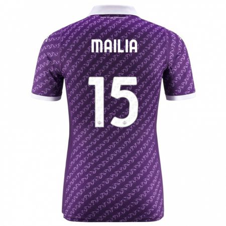 Kandiny Bambino Maglia Siria Mailia #15 Viola Kit Gara Home 2023/24 Maglietta