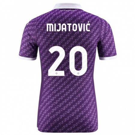 Kandiny Kinderen Milica Mijatović #20 Viooltje Thuisshirt Thuistenue 2023/24 T-Shirt België